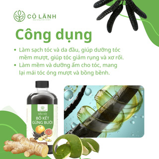 Dầu Gội Bồ Kết Gừng Bưởi Cỏ Lành - Bảo Vệ Tóc Chắc Khỏe - Chăm Sóc Tóc Bồng Bềnh Óng Mượt