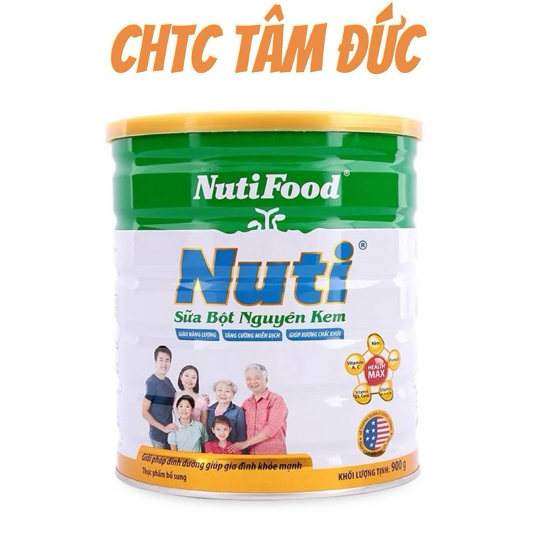 Combo 3 lon Sữa bột nguyên kem NutiFood lon 900g