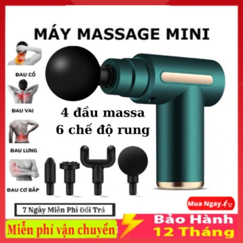 Máy Massage Cầm Tay Mini, Súng Massage Cầm Tay Mini Toàn Thân 6 Cấp Độ Chuyên Sâu Đa Năng - HKDOTI