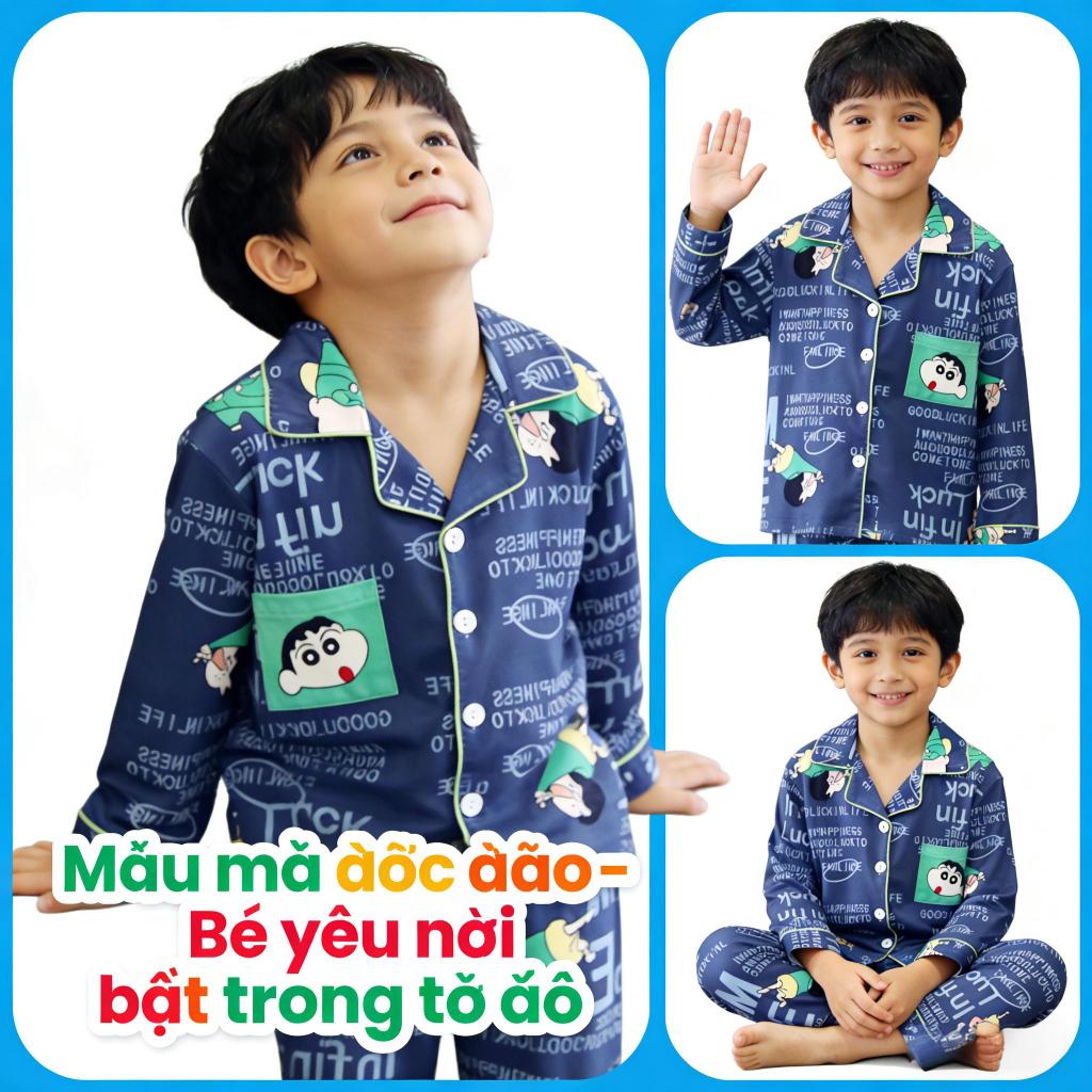 2026 New Year Collection Bulk Discount Pajamas Lightweight Kid's Long Sleeve Boy's or Girls Lapel Sh
