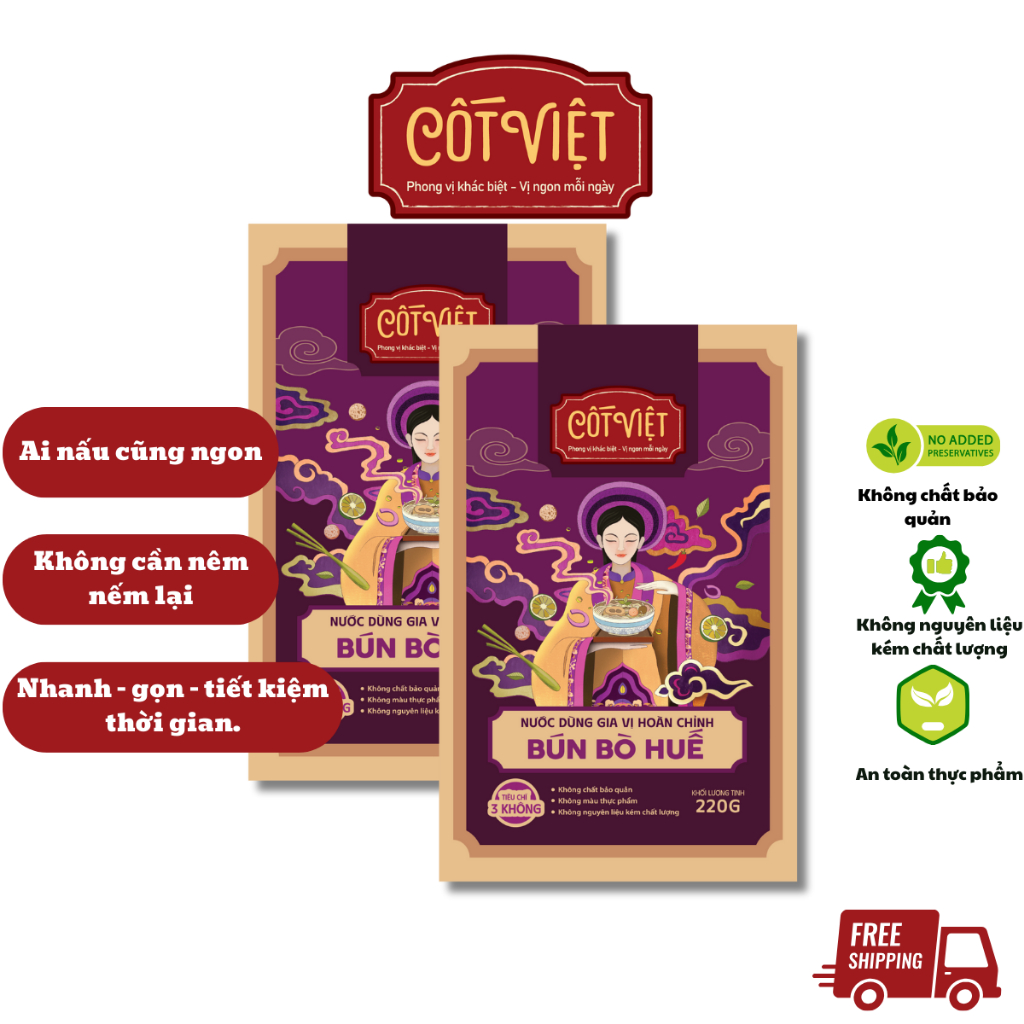 Nước Dùng Gia Vị Hoàn Chỉnh - Bún Bò Huế