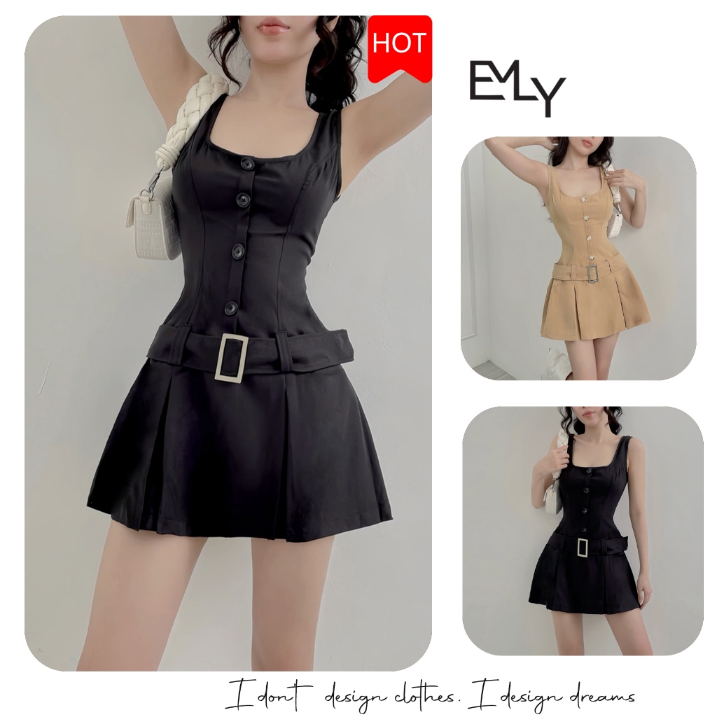 Đầm 2 dây xòe mini Emilyshop (TX)