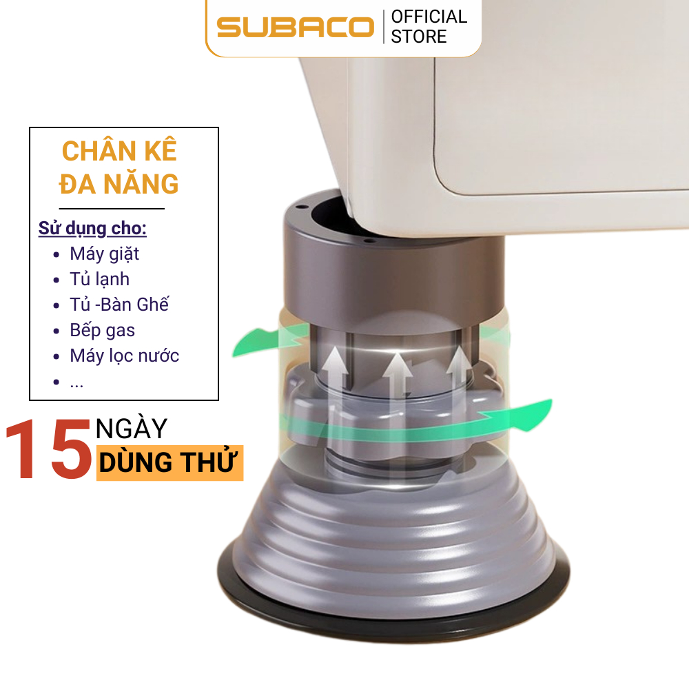 Chân Đế Máy Giặt COMCOM Chống Rung - Chân Kê Tủ Lạnh, Kê Cao Dễ Vệ Sinh