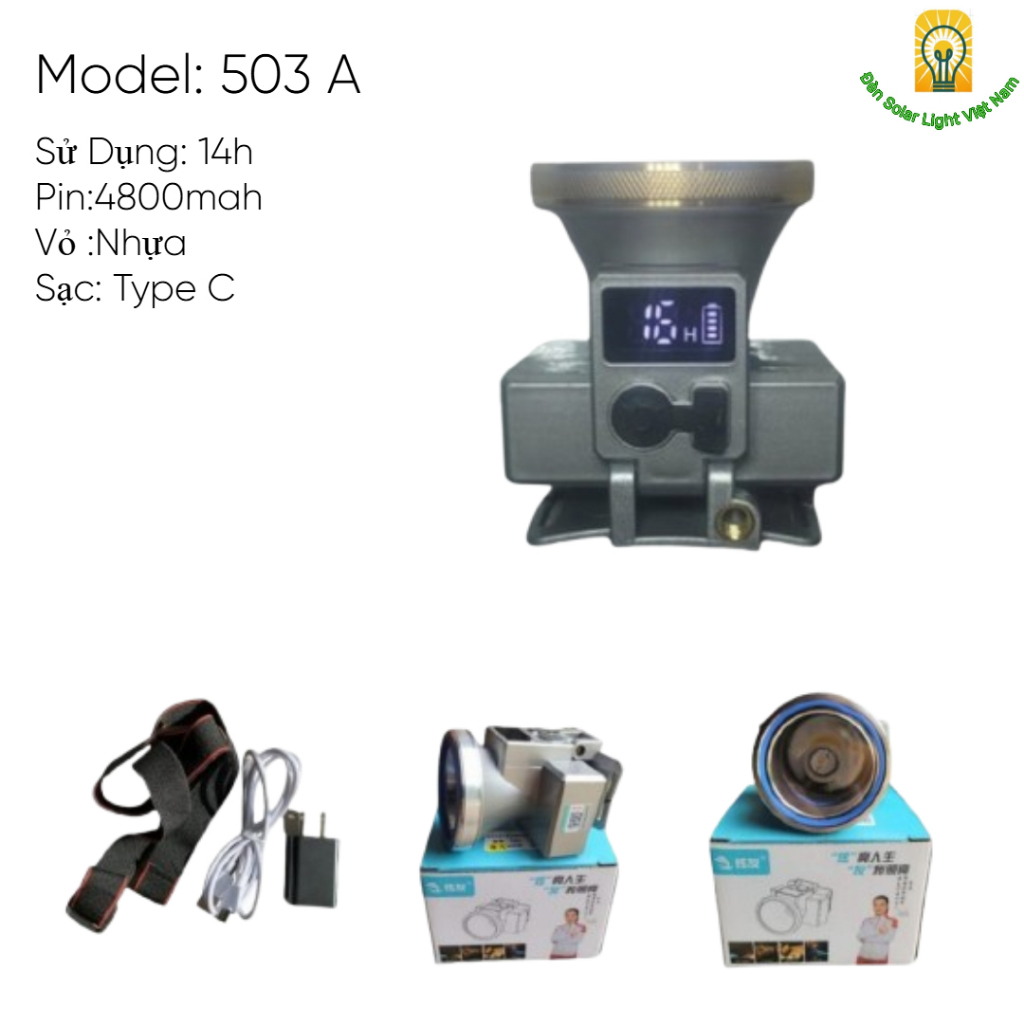 Đèn pin XJ-503 sáng liên tục trên 18 tiếng 2pin 5900mah
