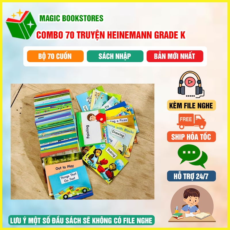 Combo 70 Truyện Heinemann Grade K – Bé Học Tiếng Anh Chuẩn Ngay Từ Đầu-Magic BookStores