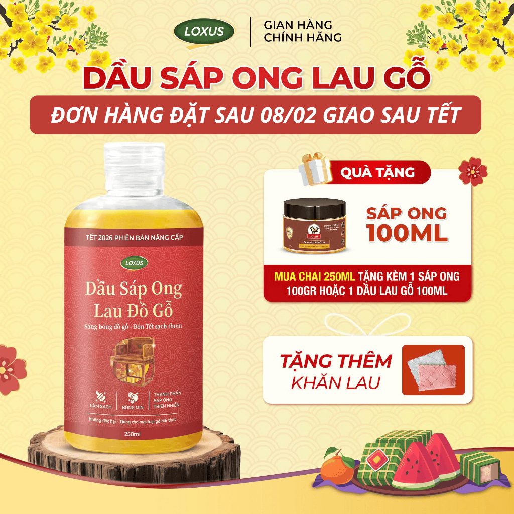 {MUA 1 TẶNG 1} Dầu sáp ong lau đồ gỗ Đại Lâm Mộc- Đánh bóng, làm mới, bảo vệ độ bền gỗ, hỗ trợ ngăn mối mọt