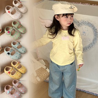 Giày da nữ kiểu Hàn Quốc với họa tiết chấm bi đa năng, mẫu mới 2026 Mary Jane Loafers