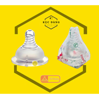 Núm vú cổ rộng silicon siêu mềm Cho bé Fancy Kichilachi Size S M L Y