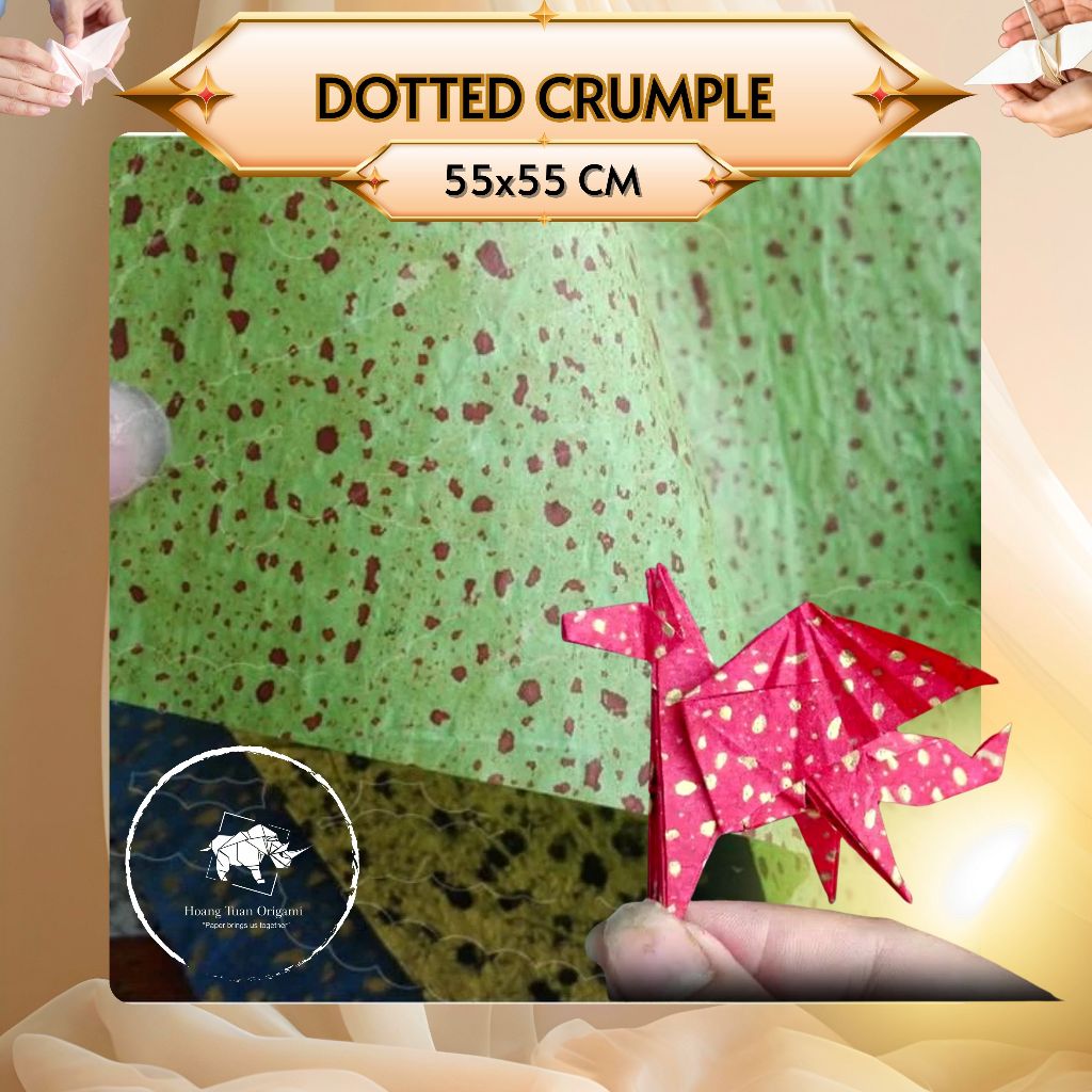 Giấy Gấm Mạ Cườm - Dotted Origami Paper