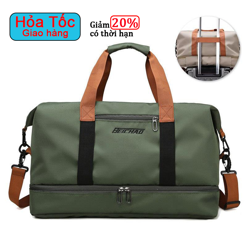 Túi Xách Du Lịch Cỡ Lớn 2 Tầng Túi Du Lịch Đa Năng Nam Nữ Đựng Quần Áo Mỹ Phẩm chống nước và chống mài mòn FREESHIP.2833