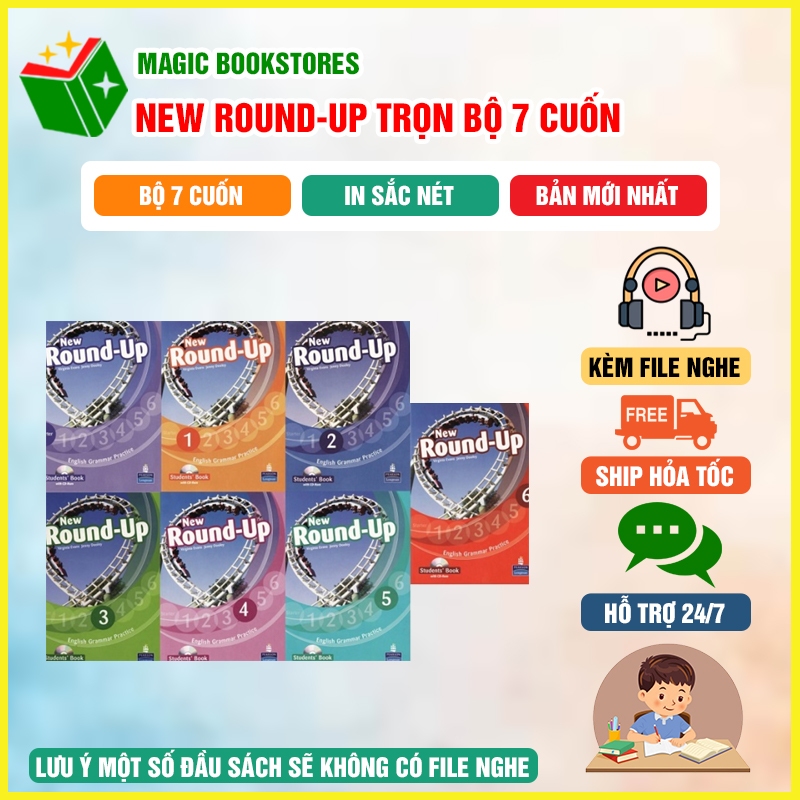 New Round Up - English Grammar - Trọn bộ 7 quyển + File Audio-Magic Audio