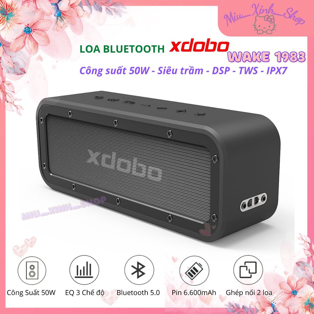💞Chính hãng💞 Loa Bluetooth Siêu Trầm Xdobo Wake 1983 PKCB93 Công suất 50W - chống nước IPX7 như Tron
