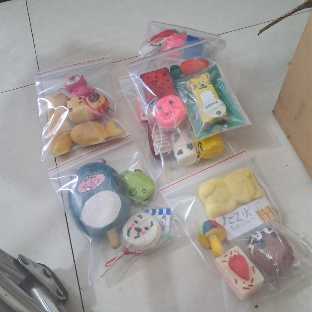 Combo squishy thường, squishy handmade, squishy giấy