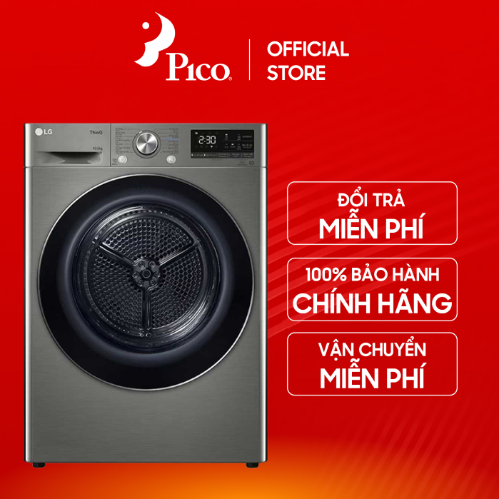 Máy sấy quần áo LG DVHP50P 10.5 kg Dual Inverter Heat Pump™màu xám