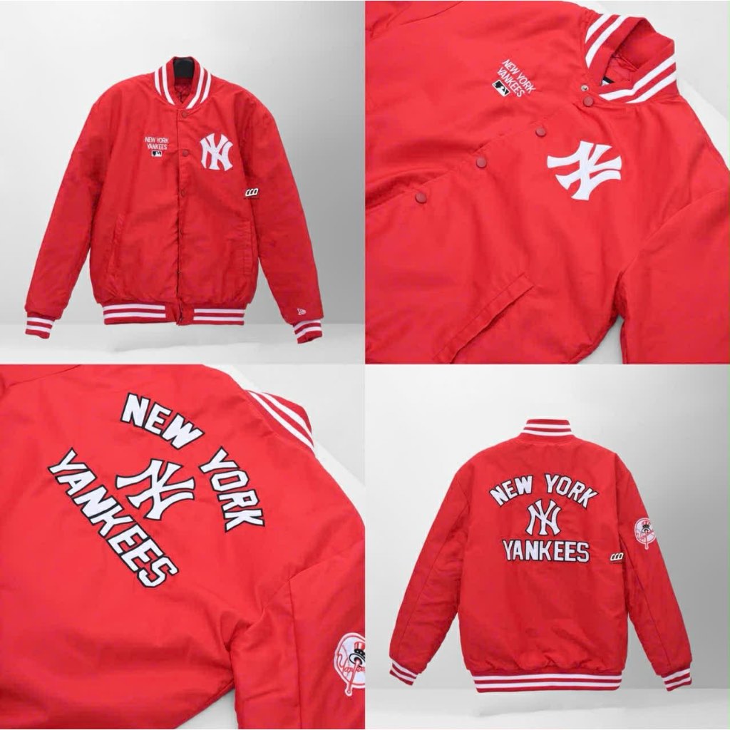 [ CHÍNH HÃNG ] ÁO BOMBER NEW ERA NEW YORK YANKEES ĐỎ