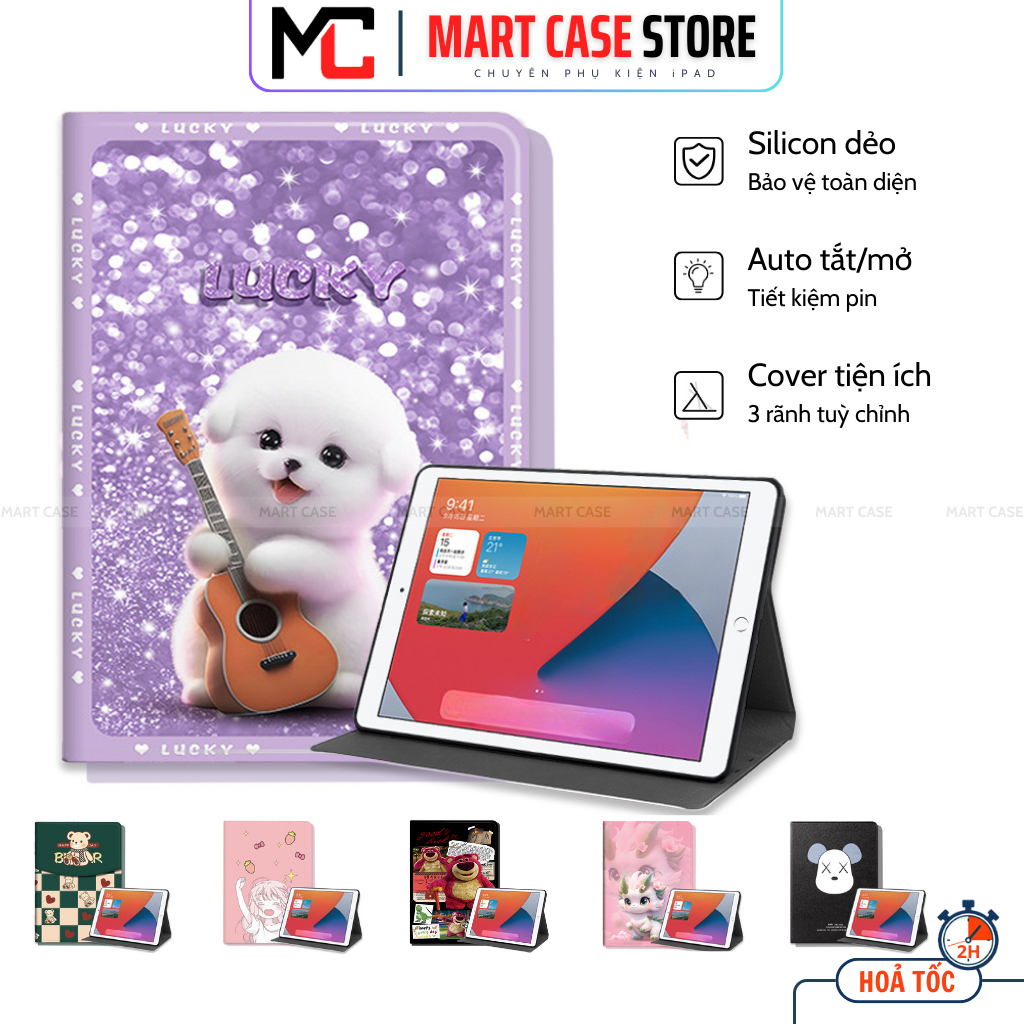 Ốp iPad Gen 7–8–9 – Silicon Dẻo 29 Mẫu Cute – Giá Thanh Lý