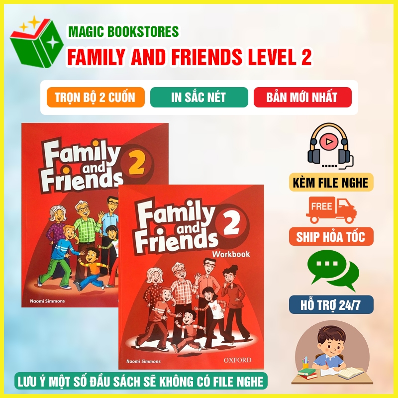 Sách - Bộ 2 cuốn Class Book và WorkBook Family And Friends Level 2 Bản 1ST