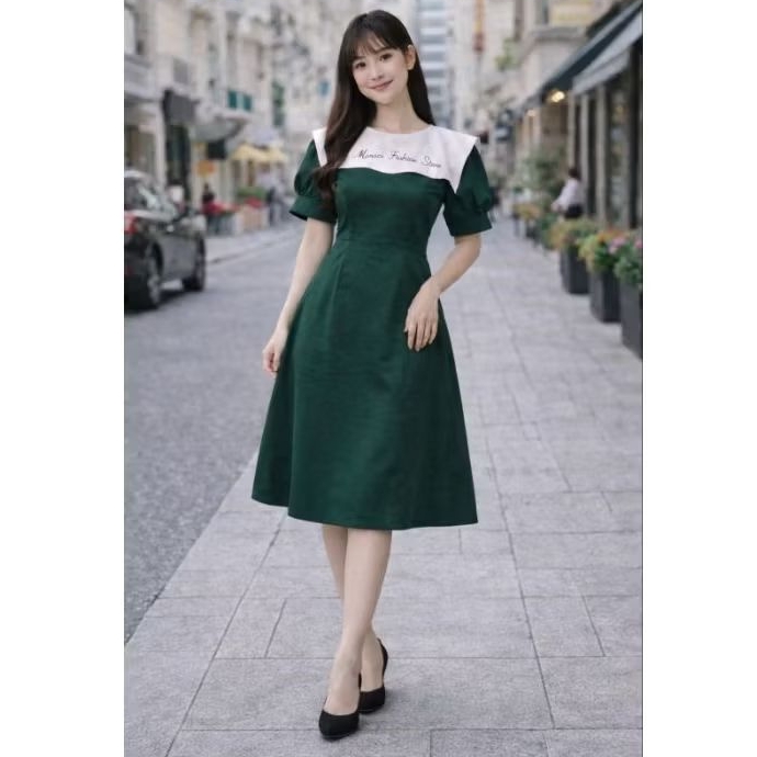 Đầm thêu chữ Monoco fashion store