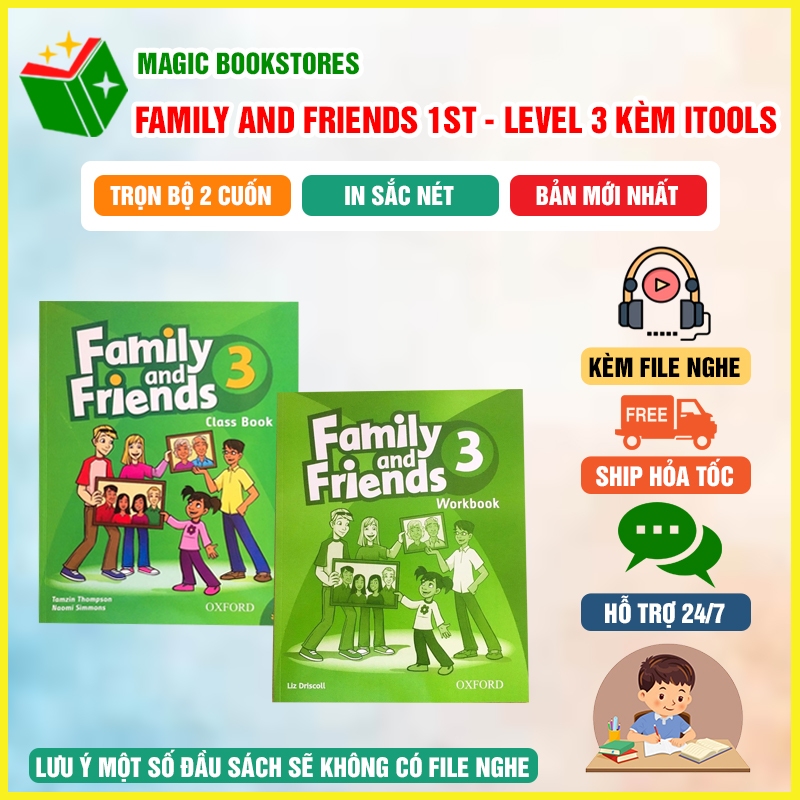 Sách - Bộ 2 cuốn Class Book và WorkBook Family And Friends Level 3 Bản 1ST