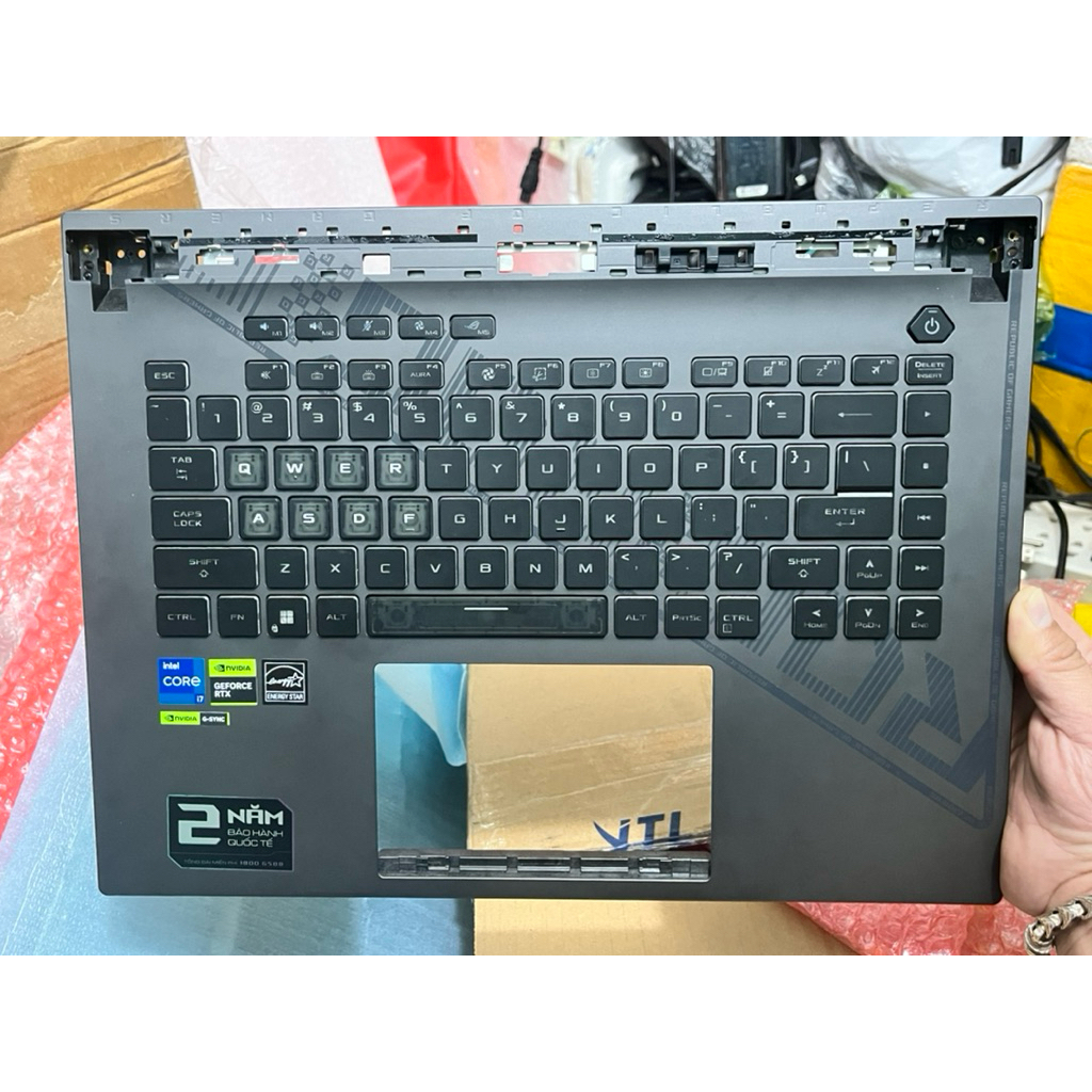 Bán vỏ Gaming ASUS ROG Strix G16 G614J G614JY G614JV , Mặt C phím led + led ngầm , hàng keng zin như