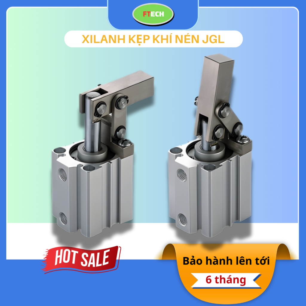 Xy lanh Kẹp Khí Nén JGL-25/32/40/50 Có Từ | Xy Lanh Kẹp Đòn Bẩy Gắn Cảm Biến