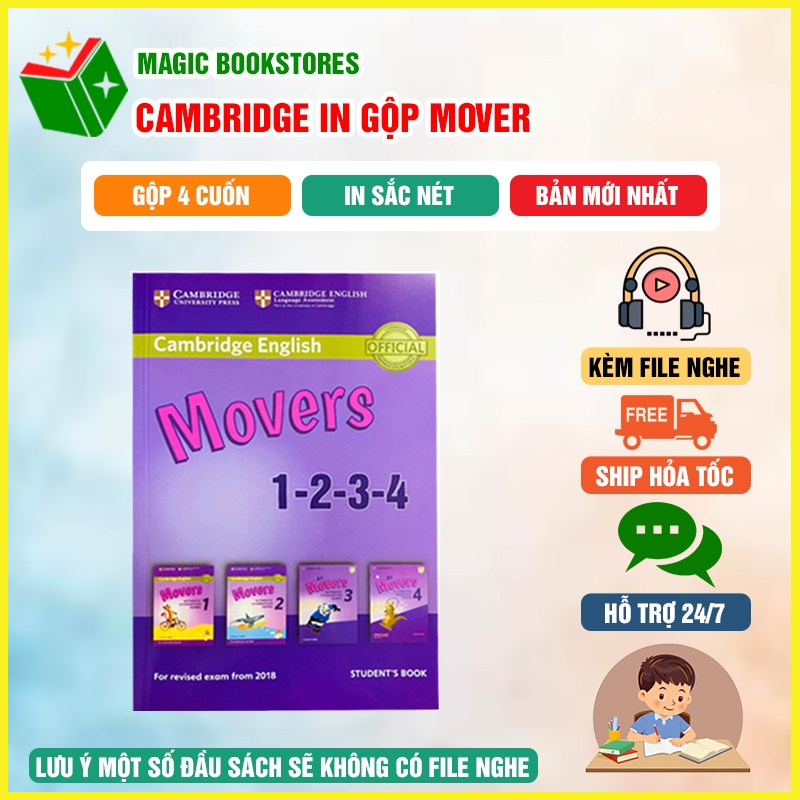 Sách - Cambridge English Movers Gộp 4 ( Kèm Mã Quét Đáp Án Và Mp3)