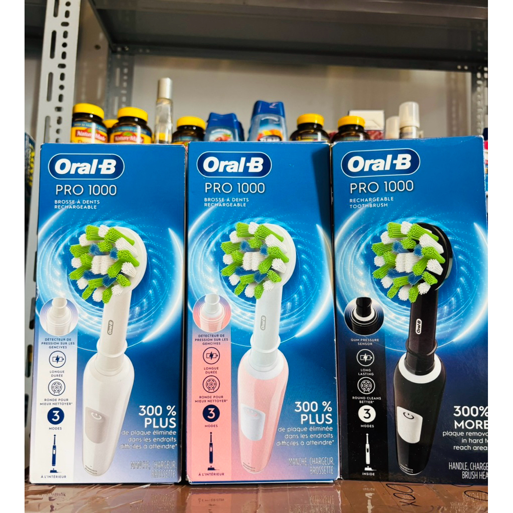 Bàn chải điện Oral-B Pro 1000 Rechargeable Toothbrush Chính Hãng Mỹ - Có kèm đầu thay bàn chải