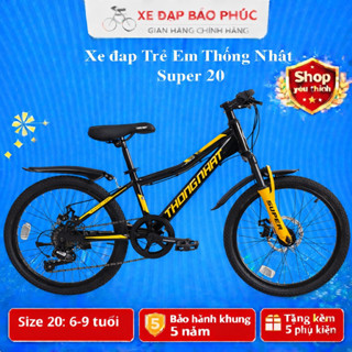 Xe đạp thể thao trẻ em Thống Nhất Super 20 SK20(Tặng khoá+đènphảnquang+chuông+ lục) khung thep