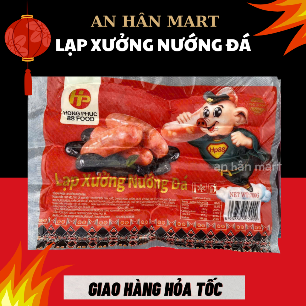 Lạp xưởng nướng đá Hà khẩu , xúc xích lạp xưởng gói 700g