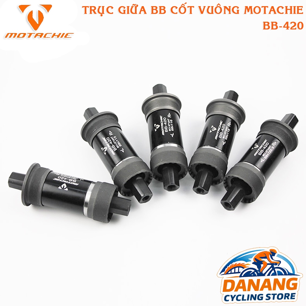 Trục Giữa Xe Đạp Cốt Vuông Bạc Đạn MOTACHIE BB-420 – Nhiều Kích Thước – Quay Trơn, Bền