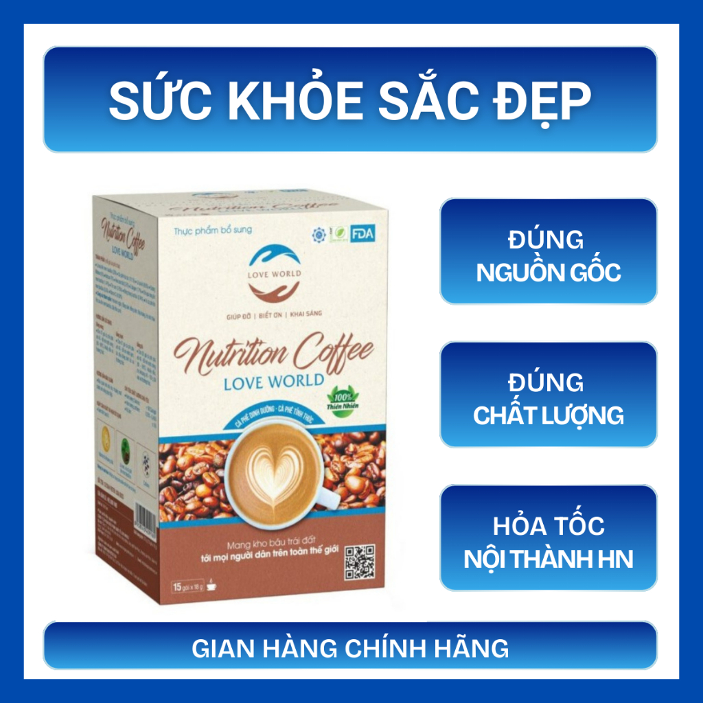 Cà Phê Nutrition Coffee Love World Cafe Love World Chính Hãng - 15 Gói