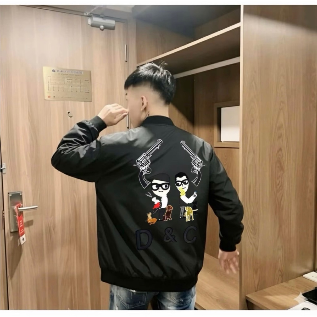 Áo khoác gió bomber dolce 2 lớp