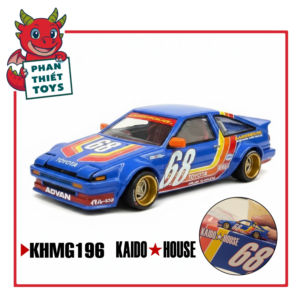Mô hình xe Toyota AE86 Spinter Trueno Kaido Racing V1 1:64 Kaidohouse KHMG196