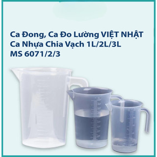 [Top Value] Ca Đong, Ca Đo Lường VIỆT NHẬT - Ca Nhựa Chia Vạch 1L/2L/3L, Đa Năng - MS: 6071/ 6072/ 6073