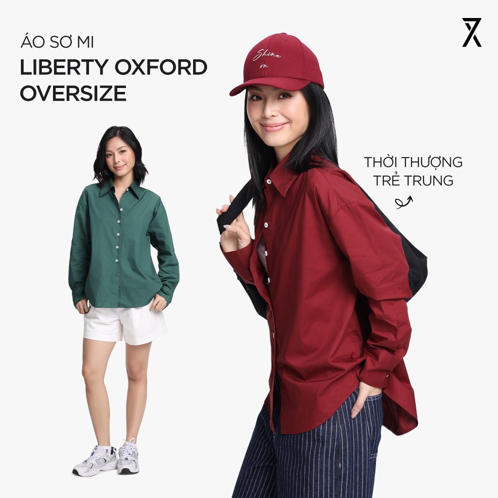 Áo Sơ Mi Nữ Couple TX Liberty Oxford Cotton Form Oversize WBL 2030
