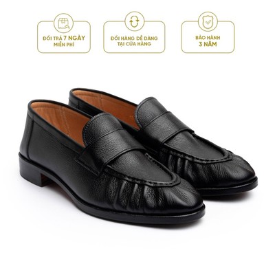 Giày Tây Cao Cấp HAKAU LOAFER - LFF07 - Da Bò Cao Cấp Lót Trong Da Bò Mộc - Be Classy