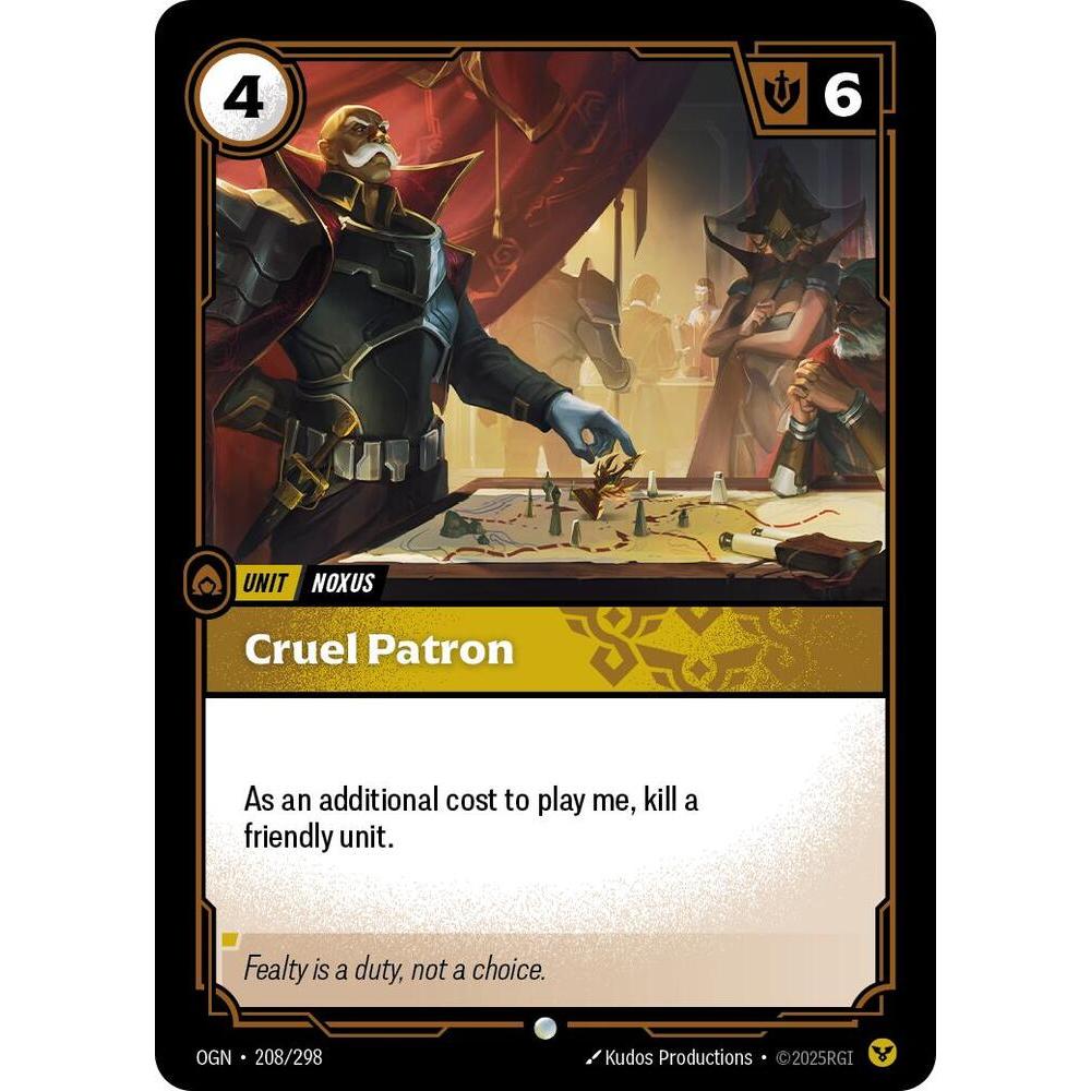 Thẻ Bài Riftbound Mã OGN-208/298 - Cruel Patron - Unit - Common