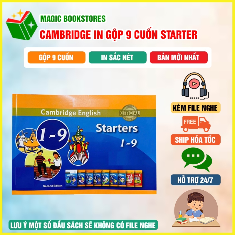 Sách - Cambridge English Starters 1-9 in gộp-Magic BookStores