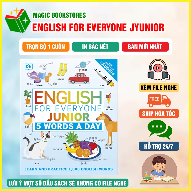 Sách - English for Everyone Junior 5 words a day-Magic BookStores