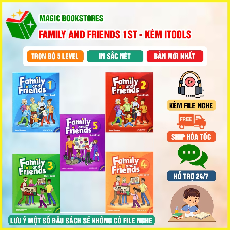 Sách - Family And Friends - phiên bản 1ST Combo 2 Cuốn Class Book + WorkBook-Magic BookStores