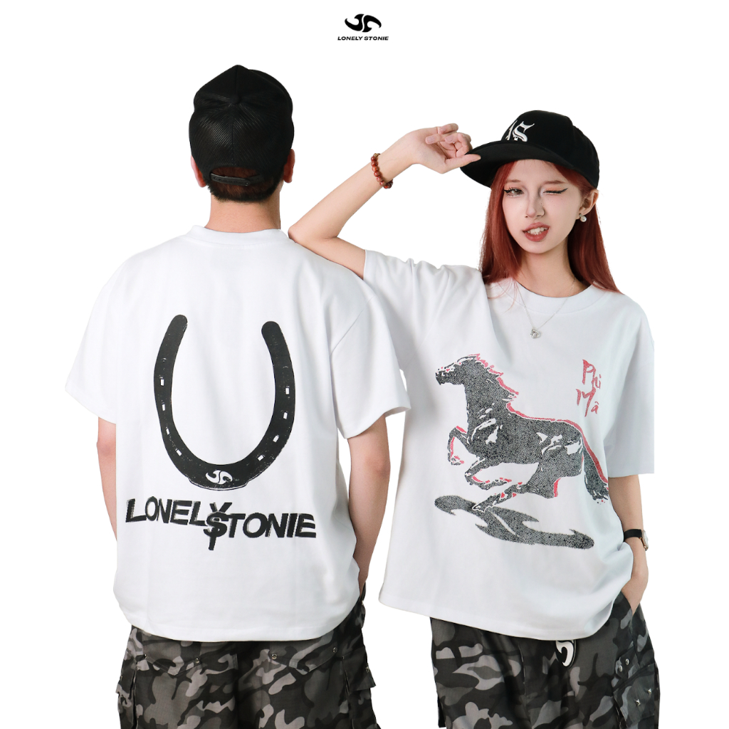 Áo phông Lonely Stonie "PHI MÃ", form Oversize, chất liệu Cotton 280GSM, in lụa hoạ tiết độc đáo cá 