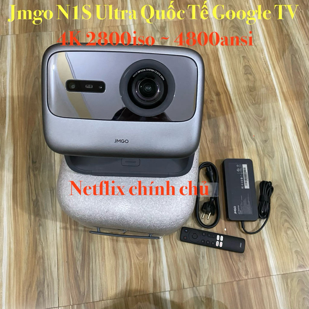 Máy Chiếu Jmgo N1S Ultra Quốc Tế Google TV. Likenew 28tr Bảo Hành 6 Tháng. Netflix chính chủ, Giọng 