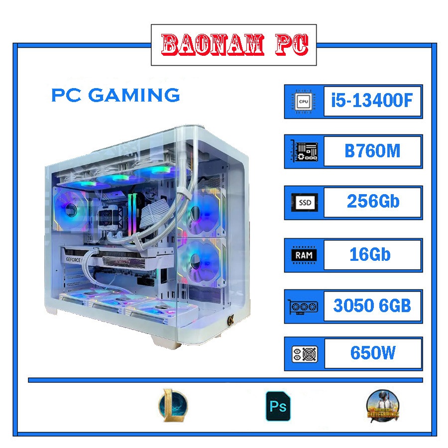 BỘ PC GAMING i5-13400F, MAIN B760, RAM 16GB RGB