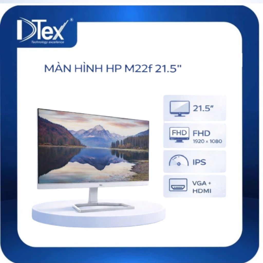 Màn Hình HP M22f 21.5 Inch (2E2Y3AA) FHD IPS 75Hz - Viền Mỏng - Hàng Chính Hãng - Bảo hành 3 năm