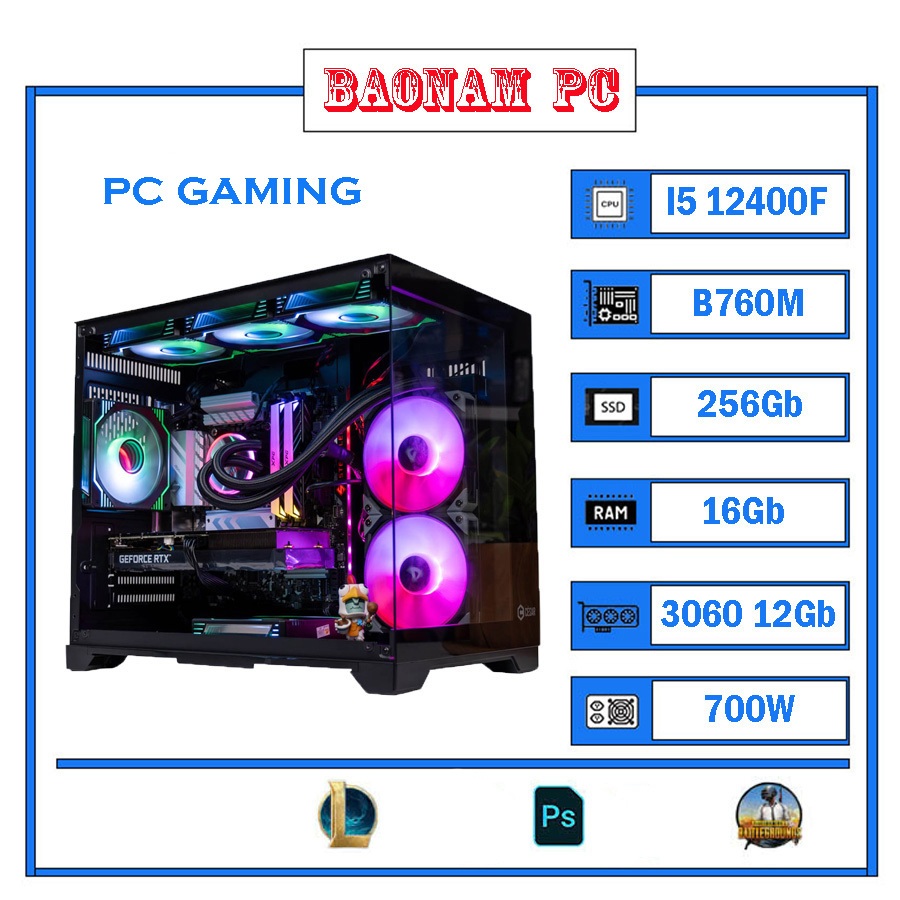 PC Gaming Intel I5 12400F | main B760M | Ram 16GB | SSD 256GB
