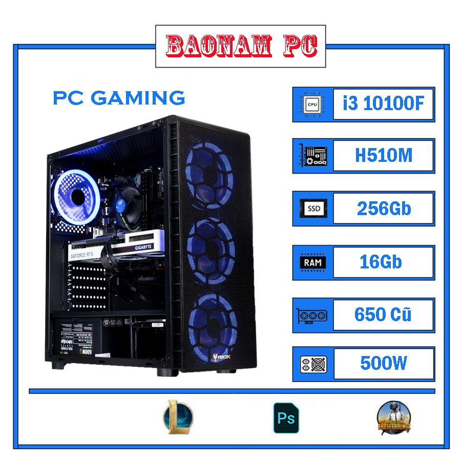 PC Gaming i3 10100F | GTX 1660 Super | RAM 16GB | SSD 256G