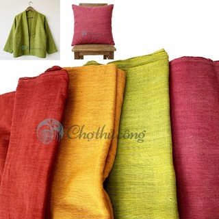 Vải dệt thủ công vintage, vải lanh mộc nhuộm màu tự nhiên, Vải khăn thổ cẩm dân tộc tây bắc