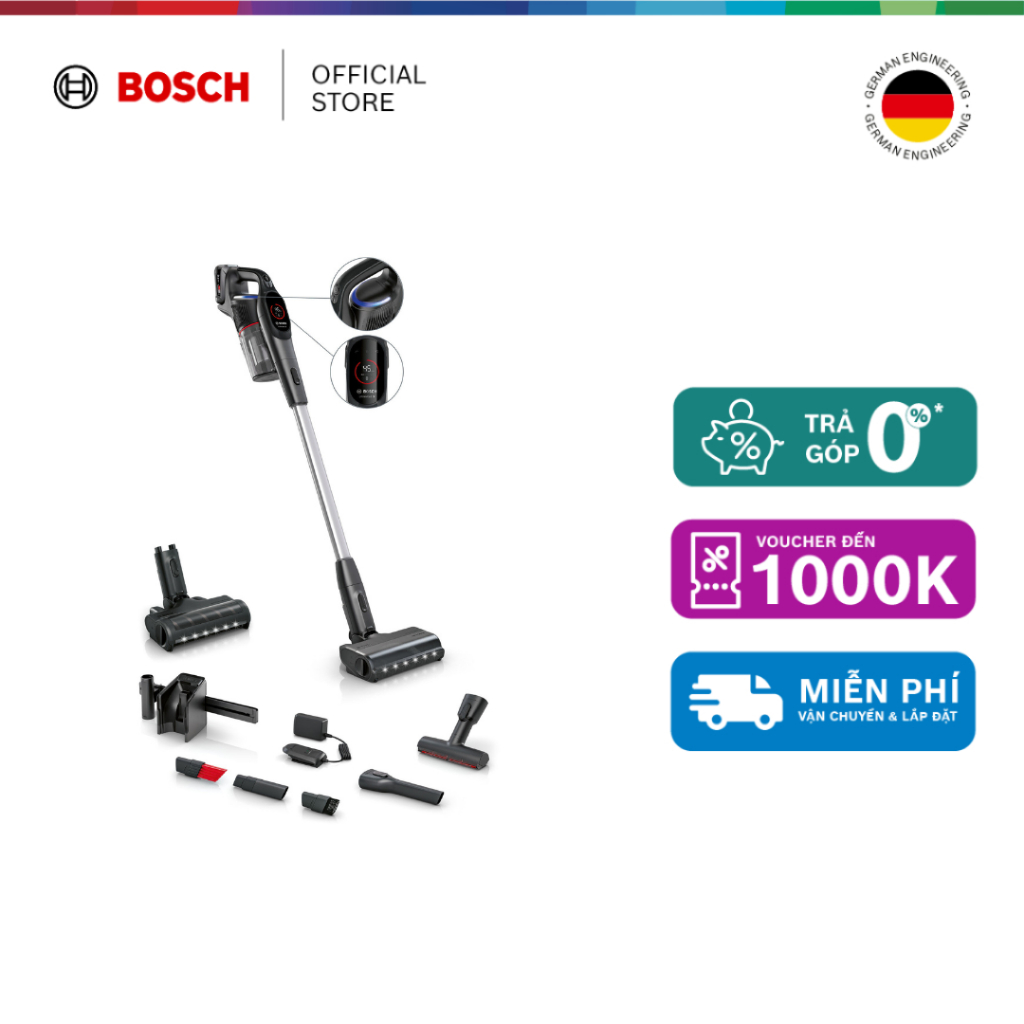 15.07 - 19.07 | Voucher Shopee lên đến 3tr | Máy Hút Bụi Không Dây Bosch BCS931BQC Pin 18V - Unlimit