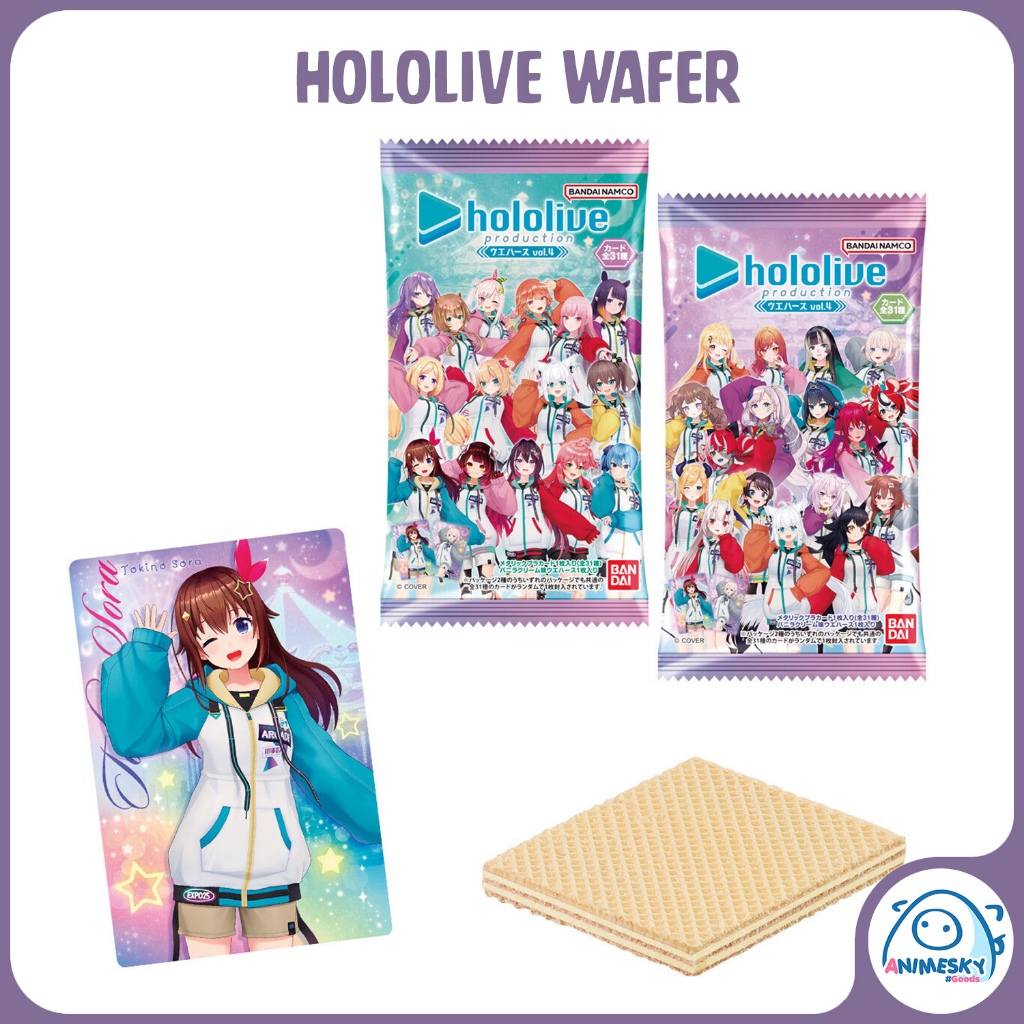 [Có sẵn] Pack thẻ nhân phẩm bánh xốp Hololive wafer vol 3 chính hãng - Wafer card HOLOLIVE