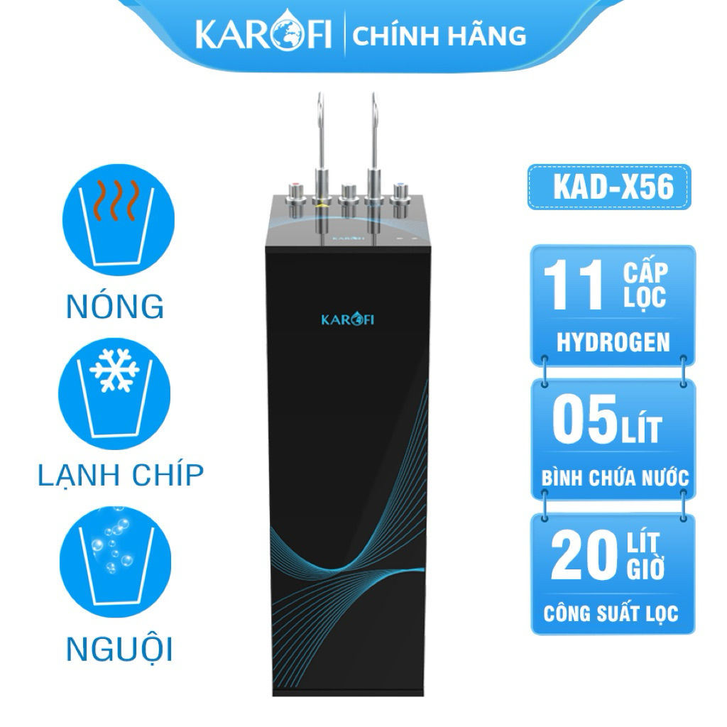 Máy lọc nước RO nóng nguội lạnh Karofi KAD-X56 11 lõi